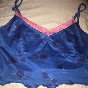Cute blue and pink top super cheap and cute for super